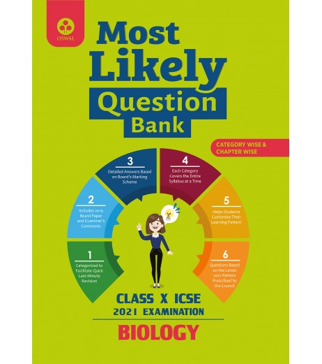 Oswal Most Likely Question Bank for Biology ICSE Class 10 | Latest Edition ICSE Class 10 - SchoolChamp.net